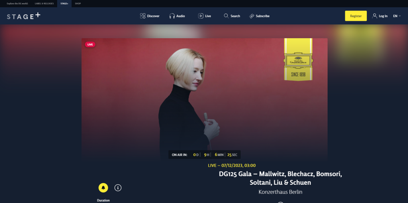古典音樂大廠 DEUTSCHE GRAMMOPHON 慶祝創立125 周年 - 自家串流平台 STAGE+ 上架多套重量級節目